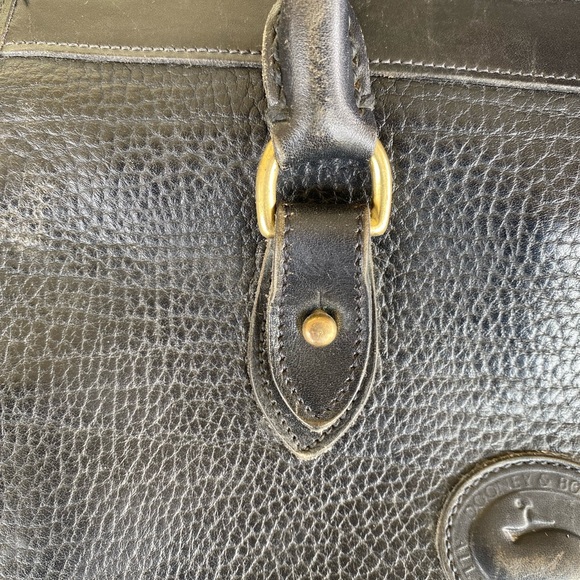 Rare Vintage Dooney & Bourke Black Saddle Leather Satchel - Picture 5 of 14